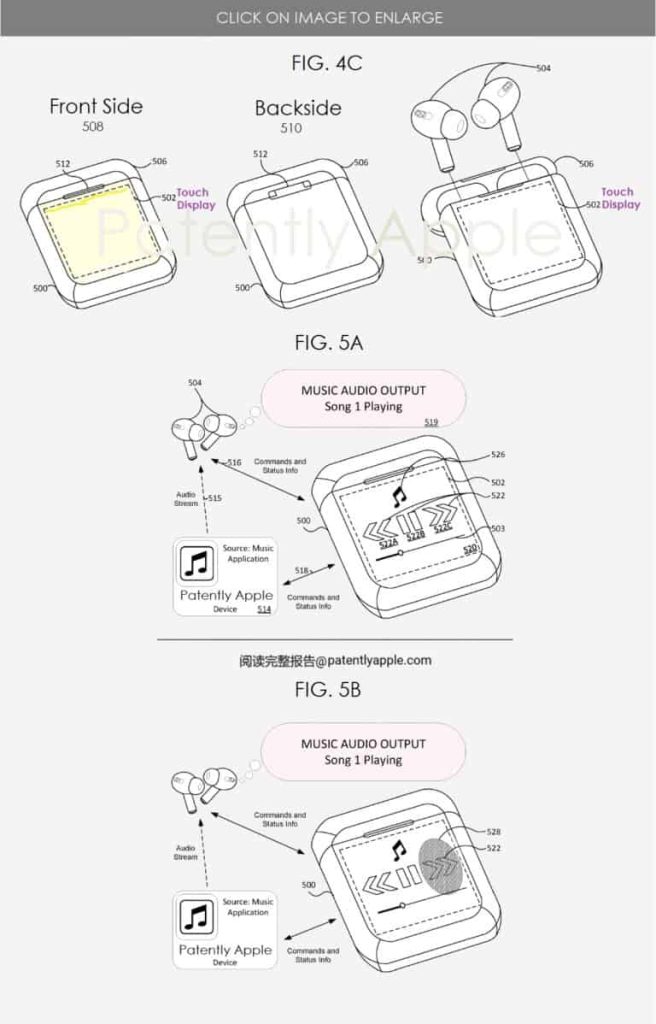 图片[4]-苹果AirPods的新专利：充电盒内置触控屏幕。-弦外音